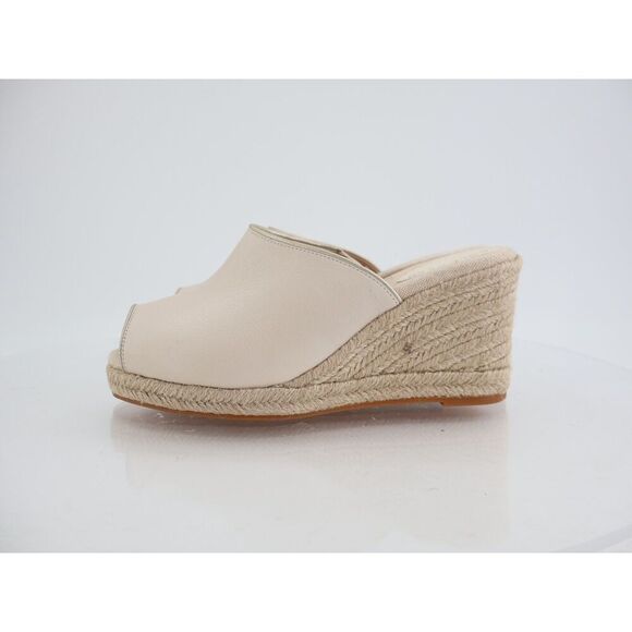 Cole Haan Cloudfeel Southcrest Mule Women's 9.5 Sandals Ivory Leather Espadrille - Picture 3 of 8